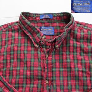 Pendleton Checkered Button Front Shirt 2XL